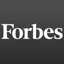 Forbes logo showcased on a sleek black backdrop.