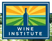 The Wine Institute's logo featuring a background of grapes.
